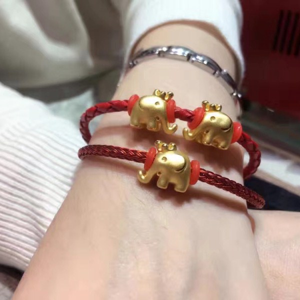 3D硬金 小象金饰  足金999吉象平安吉祥 对象 生日礼物 一件代发