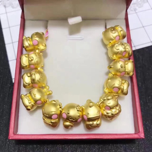 3D硬金 吉盟系列蜜糖生肖黄金吊坠 足金999十二生肖项坠 一件代发