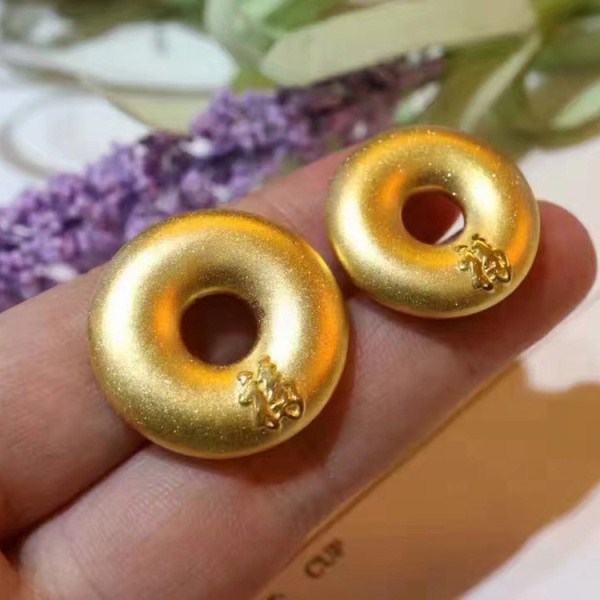 3D硬金 平安扣黄金吊坠 吉祥福气足金999项坠  生日礼物 一件代发